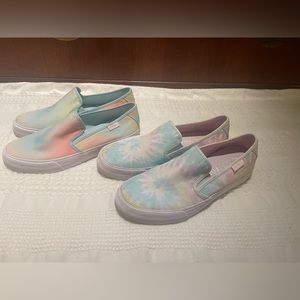 Lot of 2 woman’s size 9 Puma slip on shoes. Worn once, like new.